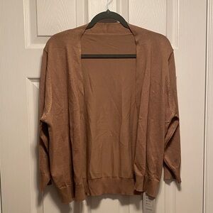 Fashion Tan Open Front Cardigan…size 2XL